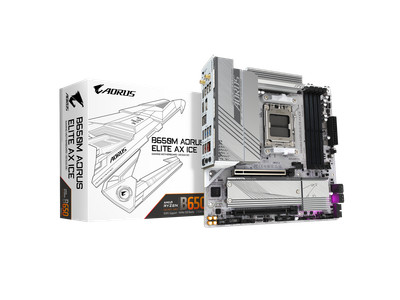 GIGABYTE B650M AORUS ELITE AX ICE AM5 LGA 1718 AMD B650 M-ATX Motherboard, DDR5,