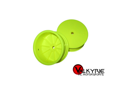 RC TLR Losi 2.2'' 22 Gen I 10 mm Hex Front Wheels Plastic Yellow (2) 7001