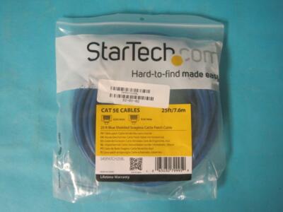 StarTech 25ft Cat5e Blue Snagless Shielded RJ45 F/UTP Patch Cable S45PATCH25BL