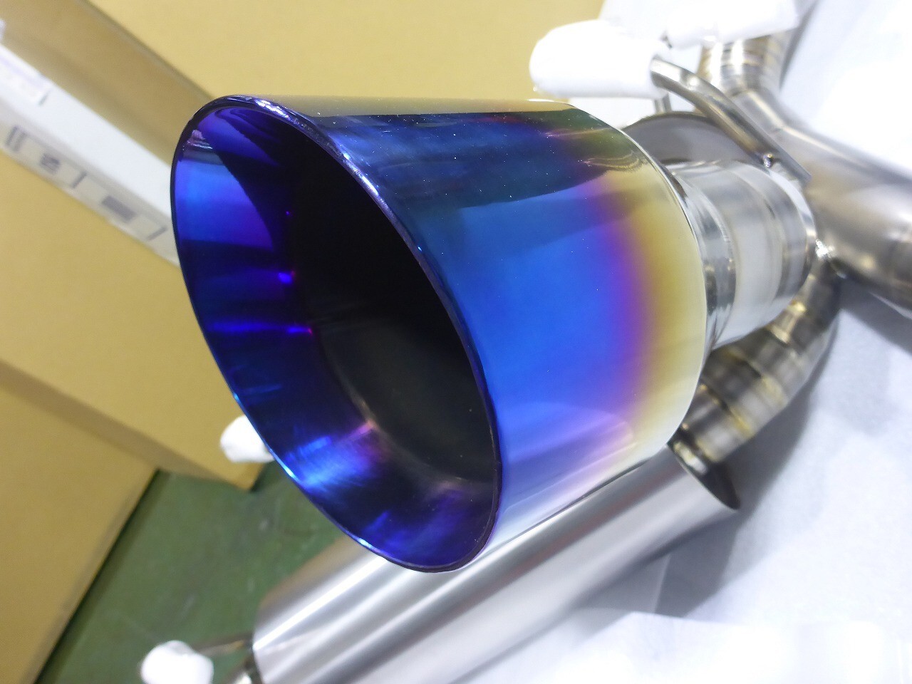 【HI FI FNK】Solar Gradation Muffler HKS 60mm Universal Stainless Hi-Power Exhaust Muffler 130mm
