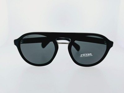 Pre-owned Prada Sunglasses Spr 09ps 1bo1a1 62mm Black Frame Gray Lenses