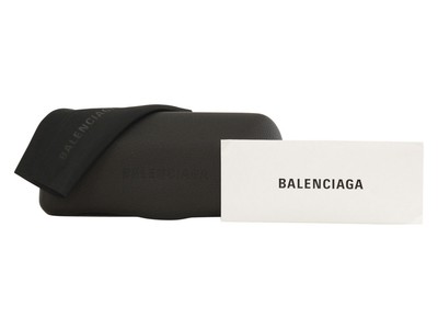 Pre-owned Balenciaga Bb0256s 001 Sunglasses Women's Black/grey Lens Butterfly Shape 56mm In Gray
