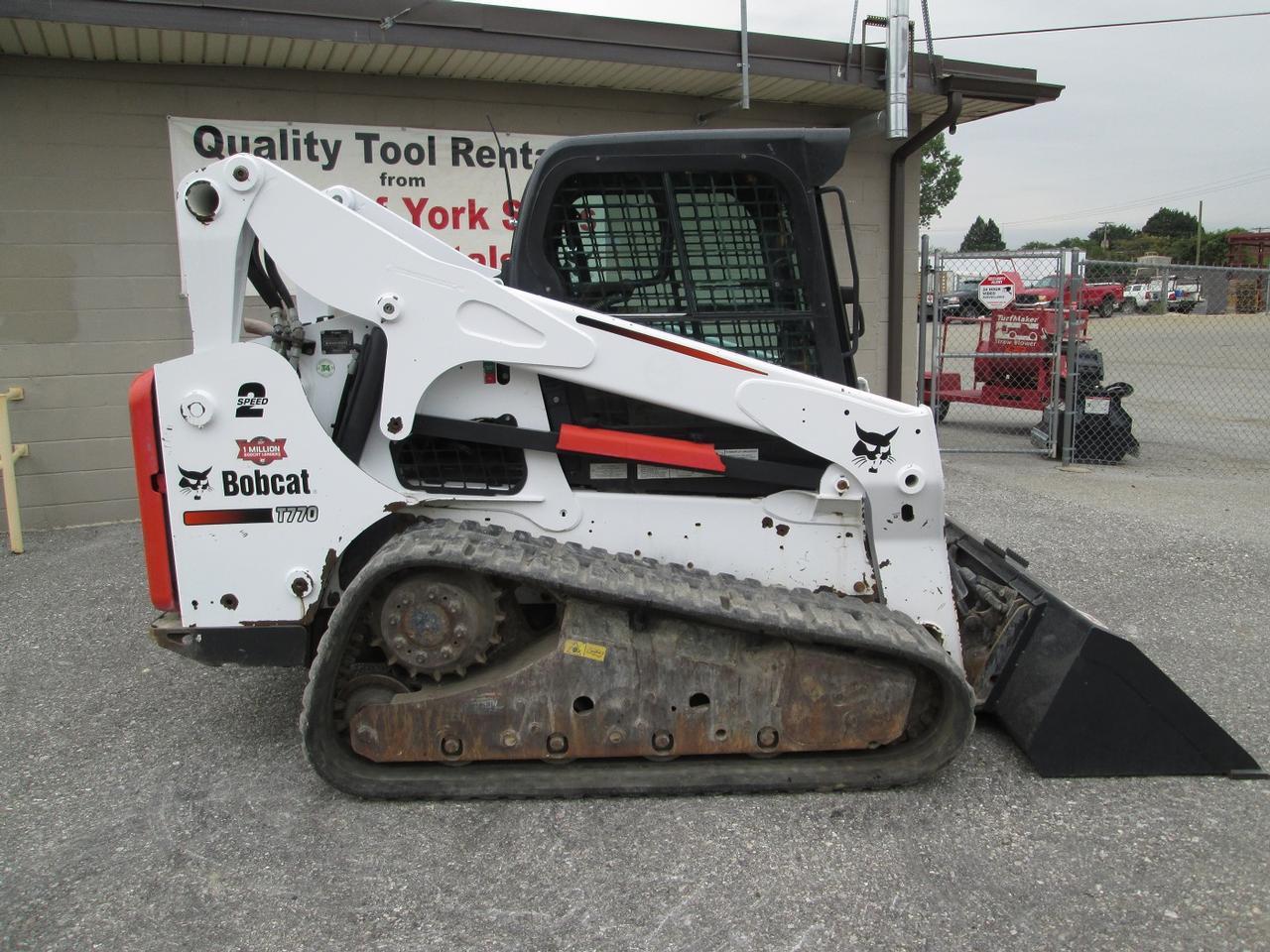 2014 Bobcat T770 Skid Steer Loader, EROPS, AC/Heat, 2 Speed, 92 HP Kubota Diesel