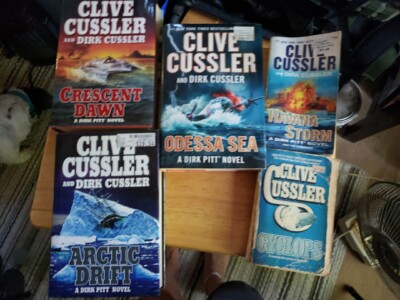 5 Different clive cussler dirk pitt books Lot