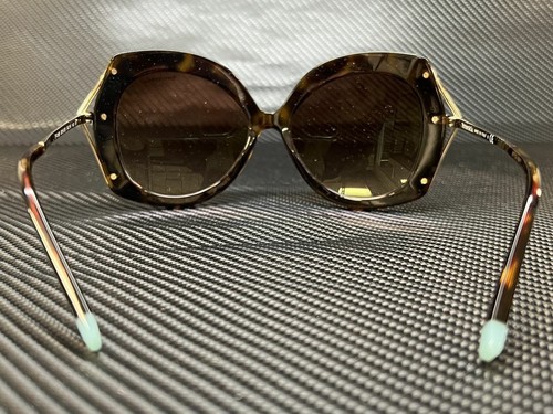 Pre-owned Tiffany & Co Tiffany Tf4169 80153b Havana Gold Women's Sunglasses 54-16 In Brown