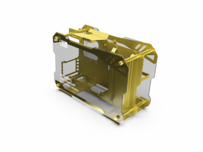 Zeaginal ZC-02M Tempered Glass Mini Computer Case Support 240mm Radiator -Yellow