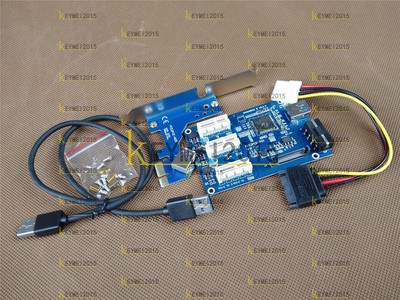 PCI-e Express 1X to 3 Port 1X HUB Switch Multiplier Riser Card +1PCS USB Cable