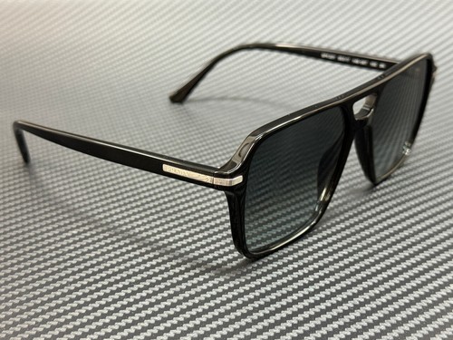 Pre-owned Prada Pr 20ys 1ab06t Black Grey Gradient Men's 55 Mm Sunglasses In Gray