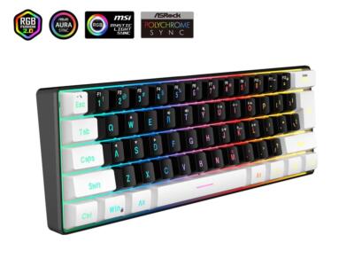 SAMA Portable Gaming Keyboard, LED Backlit Compact  61 Keys Mini Wired Keyboard 