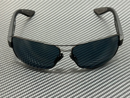 Pre-owned Prada Linea Rossa Ps 50zs 1bo09r Matte Black Blue Men's 65 Mm Sunglasses
