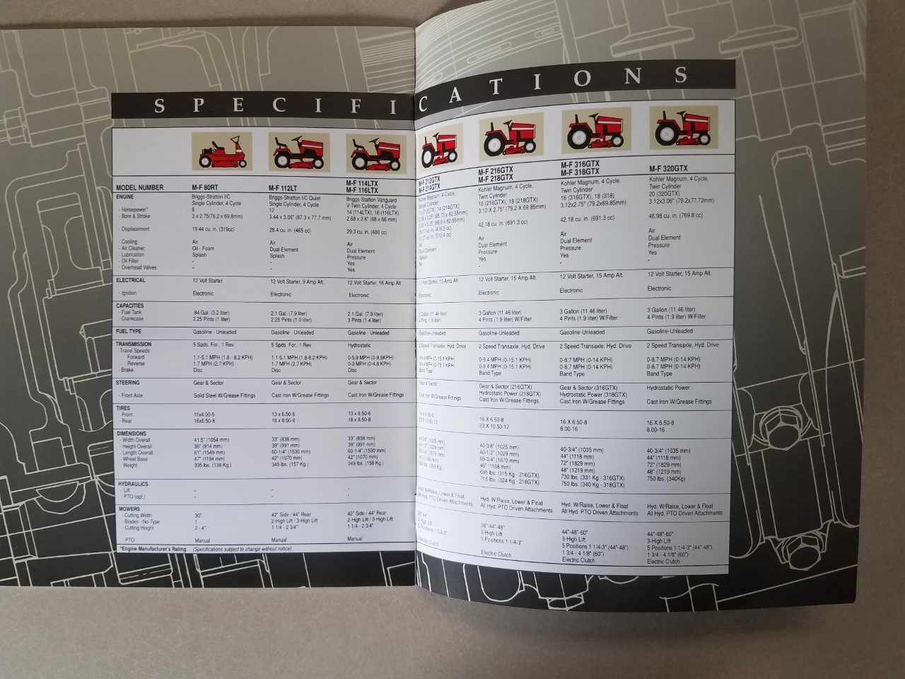 Massey Ferguson Lawn and Garden Tractors Sales Brochure Collectible