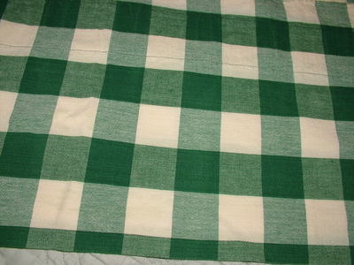 HUNTER GREEN CHECKED COUNTRY VALANCE 68X13.5 LINED BALLOON VALANCE