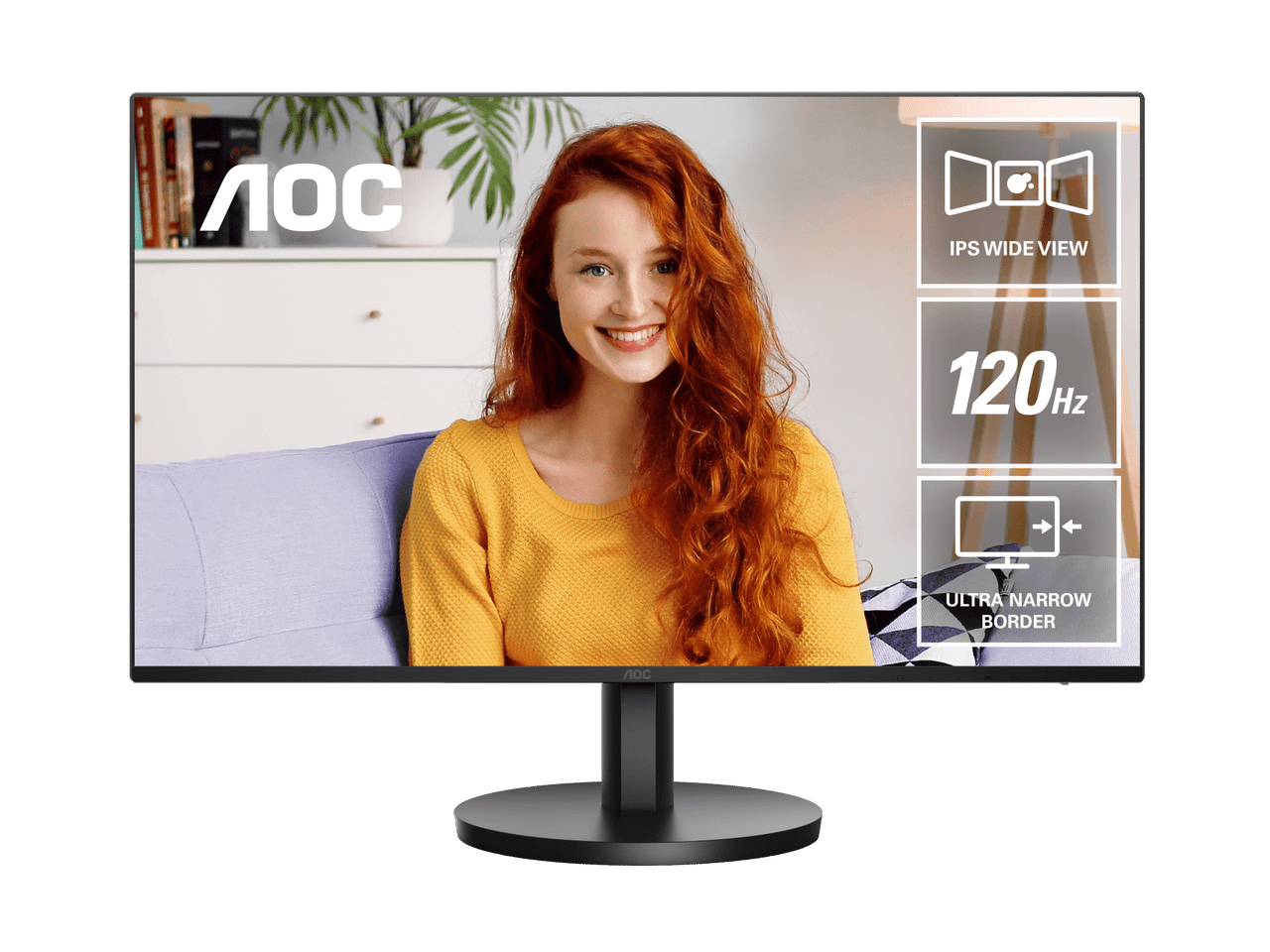 AOC 27B3HA3 27-Inch Full HD IPS Flat Monitor, 1MS, 120HZ, HDMI VGA, Speakers