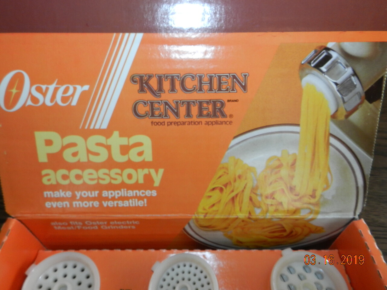 Oster Kitchen Center Pasta Accessory Kit 939-65 in Original Box + retaining ring