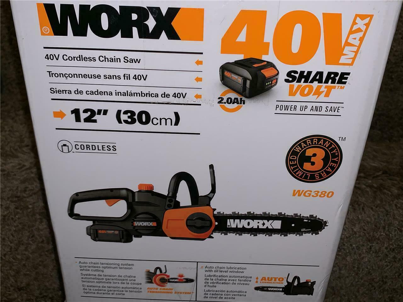 WORX 40V Cordless Chain Saw 12