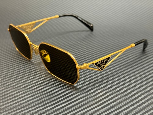 Pre-owned Prada Pr A51s 15n01t Matte Gold Brown 58 Mm Women's Sunglasses