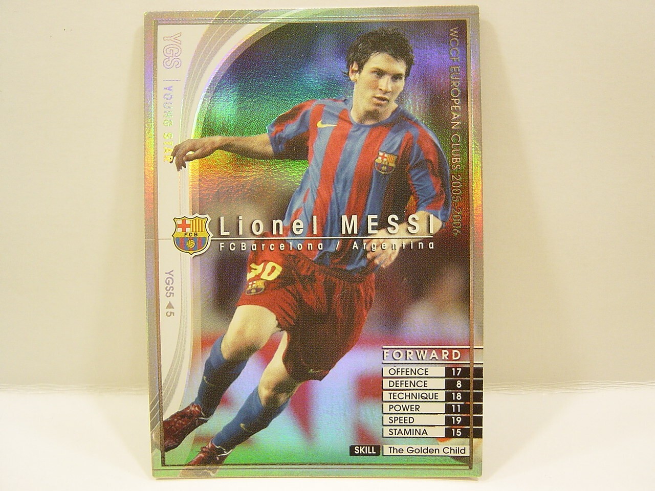 WCCF レア【１】 Panini WCCF 2005-06 YGS Lionel Messi No.30 FC Barcelona FW