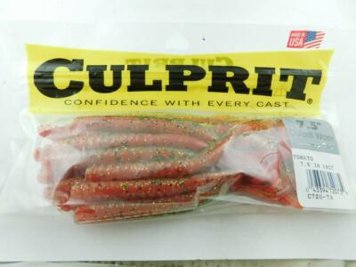 Culprit 7.5'' Culprit Worm Tomato Bait NIP of 18
