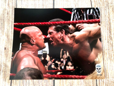 Stone Cold Steve Austin WWE 25 Years 8x10 Photo Only 250 Made Vs Mr. McMahon