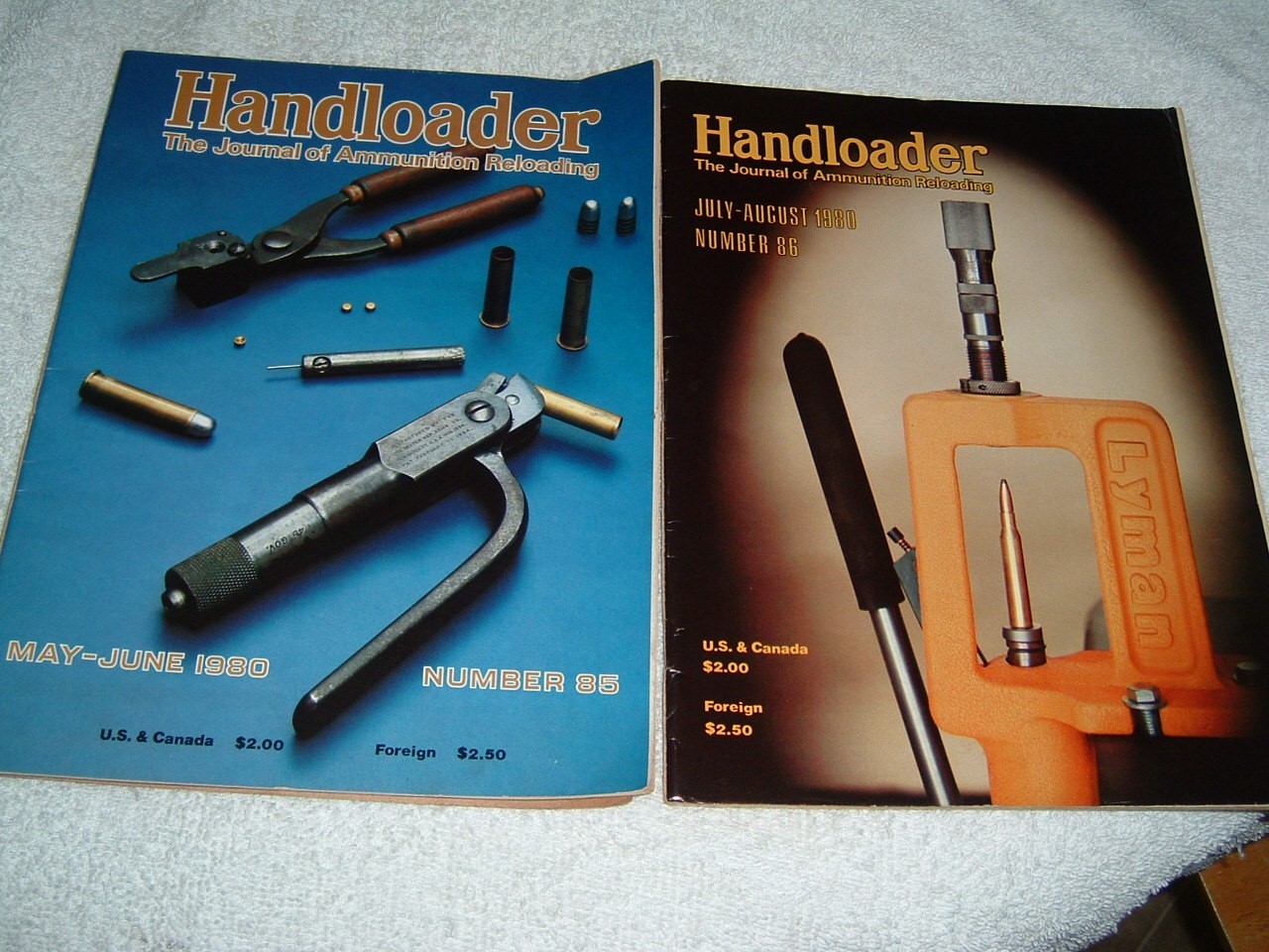 Vintage Handloader  1980  #s 83,& #84, #85, #86, #87, &  #88, like new condition