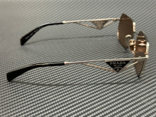Pre-owned Prada Pr A51s 1bc8j1 Silver Brown Gradient Women's 58 Mm Sunglasses