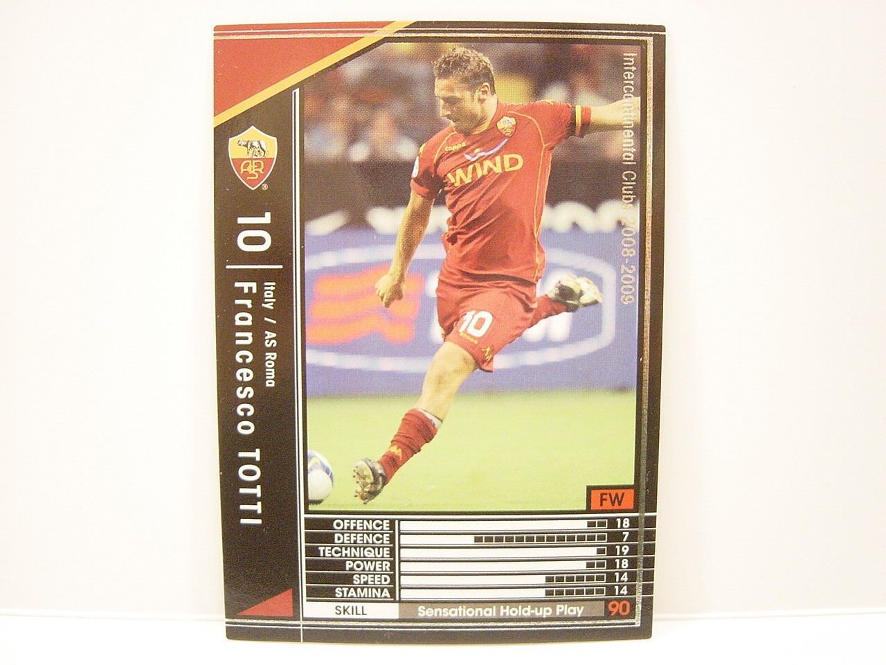 Panini WCCF 2008-09 Francesco Totti 1976 Italy No.10 AS Roma