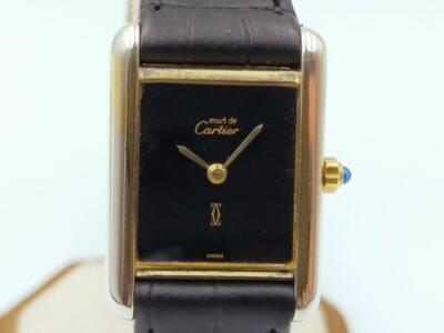Authentic Cartier Ref 66001 Must de Tank Vermeil 925 Argent