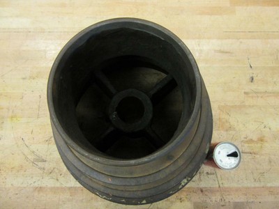 Antique Cast Iron Hit & Miss Gas Steam Engine Line Shaft Flat Belt Step Pulley