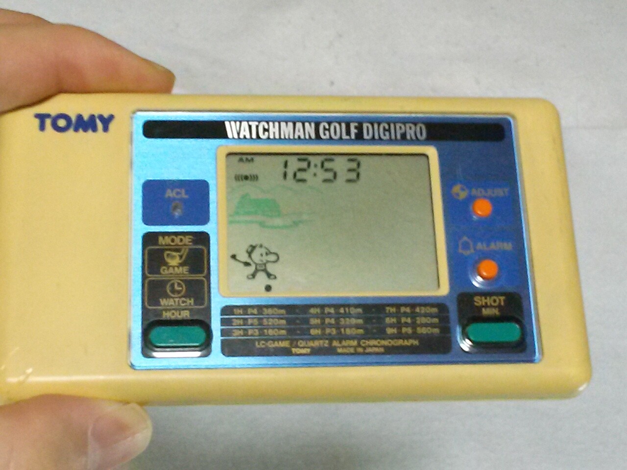 Watchman Golf Digipro / Tomy / VINTAGE Game watch /83' game