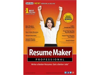 Individual Software ResumeMaker Professional Deluxe 20