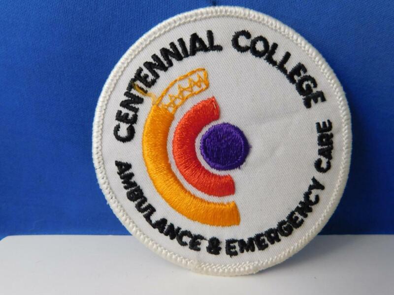 CENTENNIAL COLLEGE AMBULANCE EMERGENCY CARE STUDENT VINTAGE PATCH BADGE TORONTO