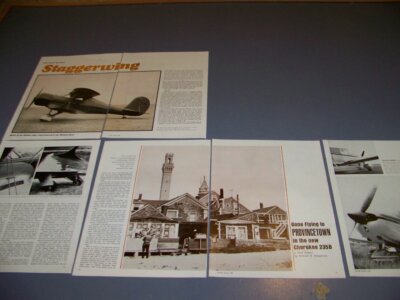 VINTAGE..BEECH 17 STAGGERWING & CHEROKEE 235 ..HISTORY/PHOTOS..RARE! (895T)