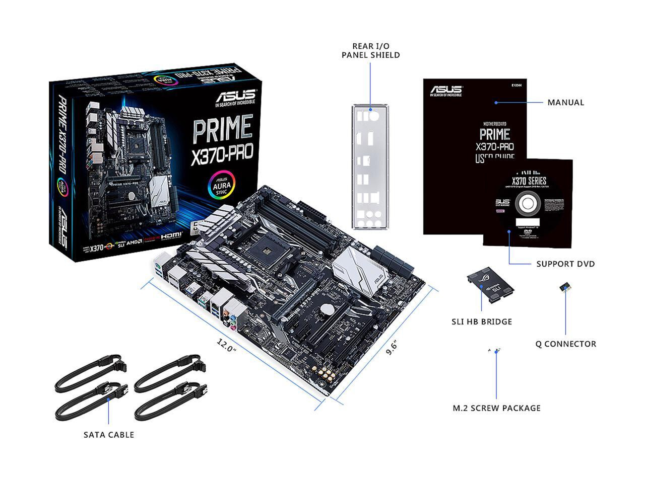 ASUS PRIME X370 PRO Rev 1.03 AMD X370 Socket AM4 SATA 6Gb/s