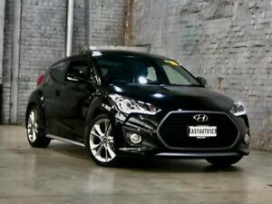 2015 Hyundai Veloster FS4 Series II SR Coupe D-CT Turbo + Black 7 Speed Sports Automatic Dual Clutch