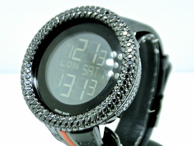 Pre-owned Jojino / Joe Rodeo Mens Designer Jojino/joe Rodeo 50mm Simulated Diamond Watch In Black Gold Finish