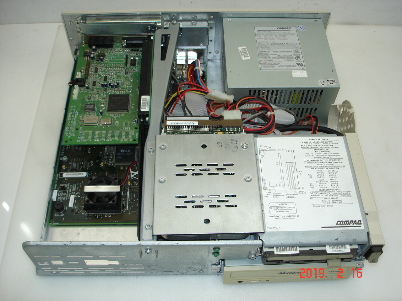 Compaq 486 ProLinea 4/33 computer Dos Windows 3.11 CD drive