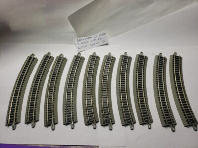 N Scale Bachmann Ez Track 11.25 R30 Curves N4801A Grey And Black Used 10 Pieces