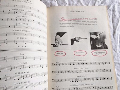 1965 Mel Bay String Method: Bass Book No. 1 Guitar Instruction Music