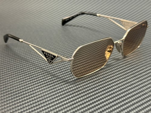 Pre-owned Prada Pr A51s 1bc8j1 Silver Brown Gradient Women's 58 Mm Sunglasses