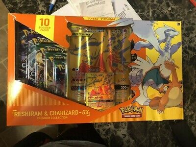 Pokemon RESHIRAM & CHARIZARD "Tag Team" PREMIUM COLLECTION BOX - SEALED