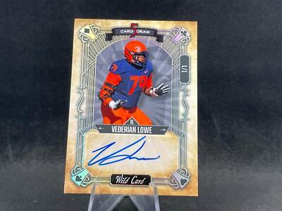 2022 WILD CARD 5 CARD VEDERIAN LOWE ROOKIE CONTEMPORARY RAINBOW GOLD AUTO 1/1. rookie card picture