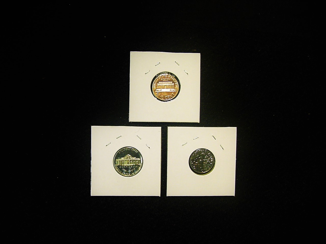 Three Proof Coins 1- 1973 S Cent, 1973 S Nickel & 1 1973 S Dime