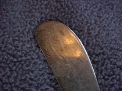 1892 Stieff Rose Repousse sterling individual butter spreader