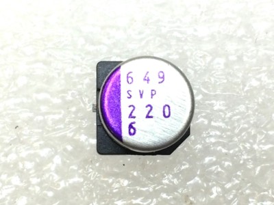 6SVP220M SANYO 6SVP220MX CAP ALUM POLY 220UF 20% 6.3V SMD ROHS 5 PIECES