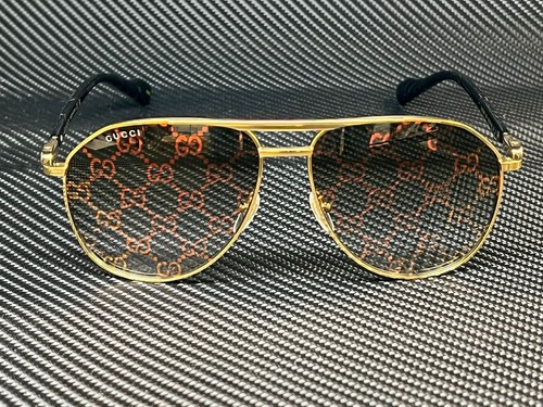 Pre-owned Gucci Gg1220s 004 Gold Green Gradient Mirror Men's Xl Size Sunglasses