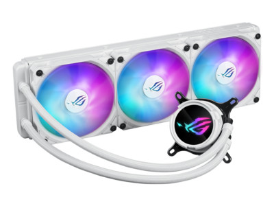 ASUS ROG Strix LC III 360 ARGB White Edition all-in-one CPU liquid cooler with 3