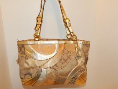 バッグ coach leather patchwork one shoulder bag COACH Hobo One Shoulder Bag Patchwork Signature Canvas