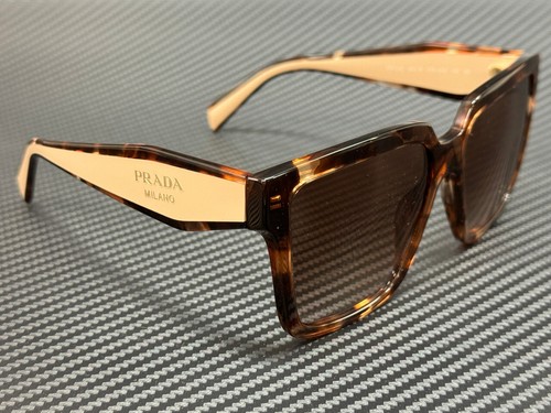 Pre-owned Prada Pr 24zs 07r0a6 Caramel Tortoise Women's 56 Mm Sunglasses In Brown