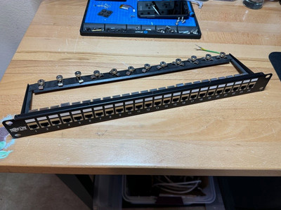 Tripp Lite 24-Port Cat6 Cat5e Patch Panel  Black 19''