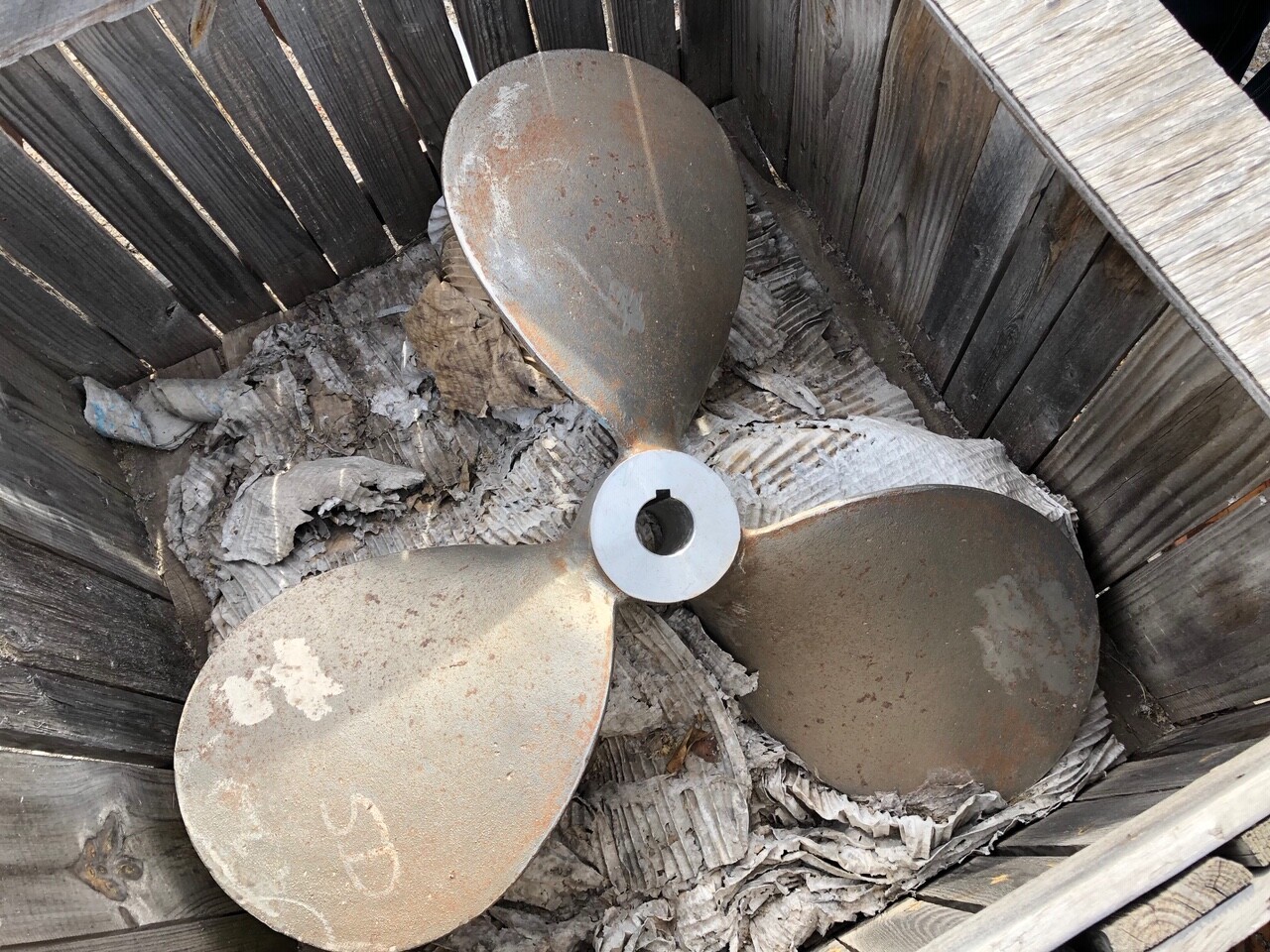 Mixing Propeller - x-large 3 Blade stainless steel  for yard art steampunk